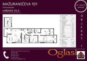 S2 - 149.5 m2 - TROIPOSOBAN STAN U IZGRADNJI! MAŽURANIĆEVA 101 - PETROVARADIN, NOVI SAD!